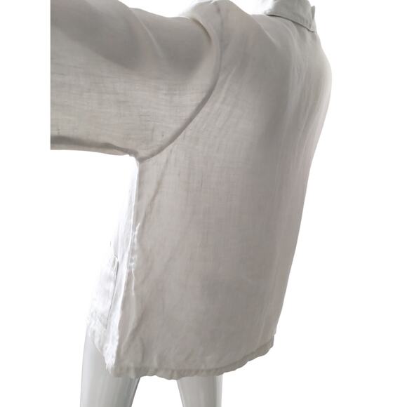 Eileen Fisher Irish Linen Womens size XL Full Zip Jacket Quiet Luxury Old Money - Picture 6 of 11